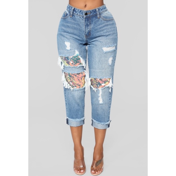 Fashion Nova Under the Sea Boyfriend Jean - Picture 7 of 9